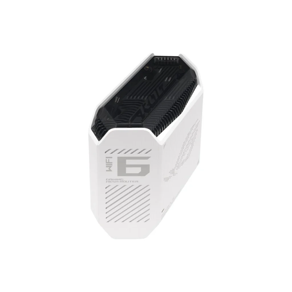 Беспроводной маршрутизатор Asus ROG Rapture Gaming Mesh System GT6 White 1pk (GT6-W-1-PK/90IG07F0-MU9A30) (AX10000, 1x2.5G WAN, 3xGE LAN, 1xUSB 3.2, 9 внутренних антен) UA