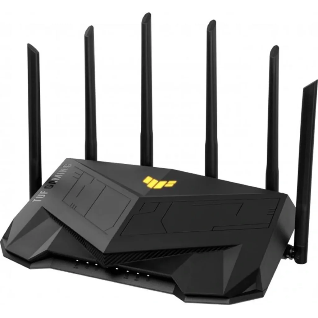Бездротовий маршрутизатор Asus TUF Gaming AX6000 (TUF-AX6000) (AX6000, 1x2.5GE WAN, 1x2.5GE LAN, 4xGE LAN, AURA RGB lighting, 6 зовнішніх антен) UA