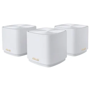 Бездротовий маршрутизатор Asus ZenWiFi XD4 Plus 3PK Wihte (AX1800, 1xGE WAN/LAN, 1xGE LAN, AiMesh, 2 внутрішні антени), XD4 PLUS (W-3-PK) UA