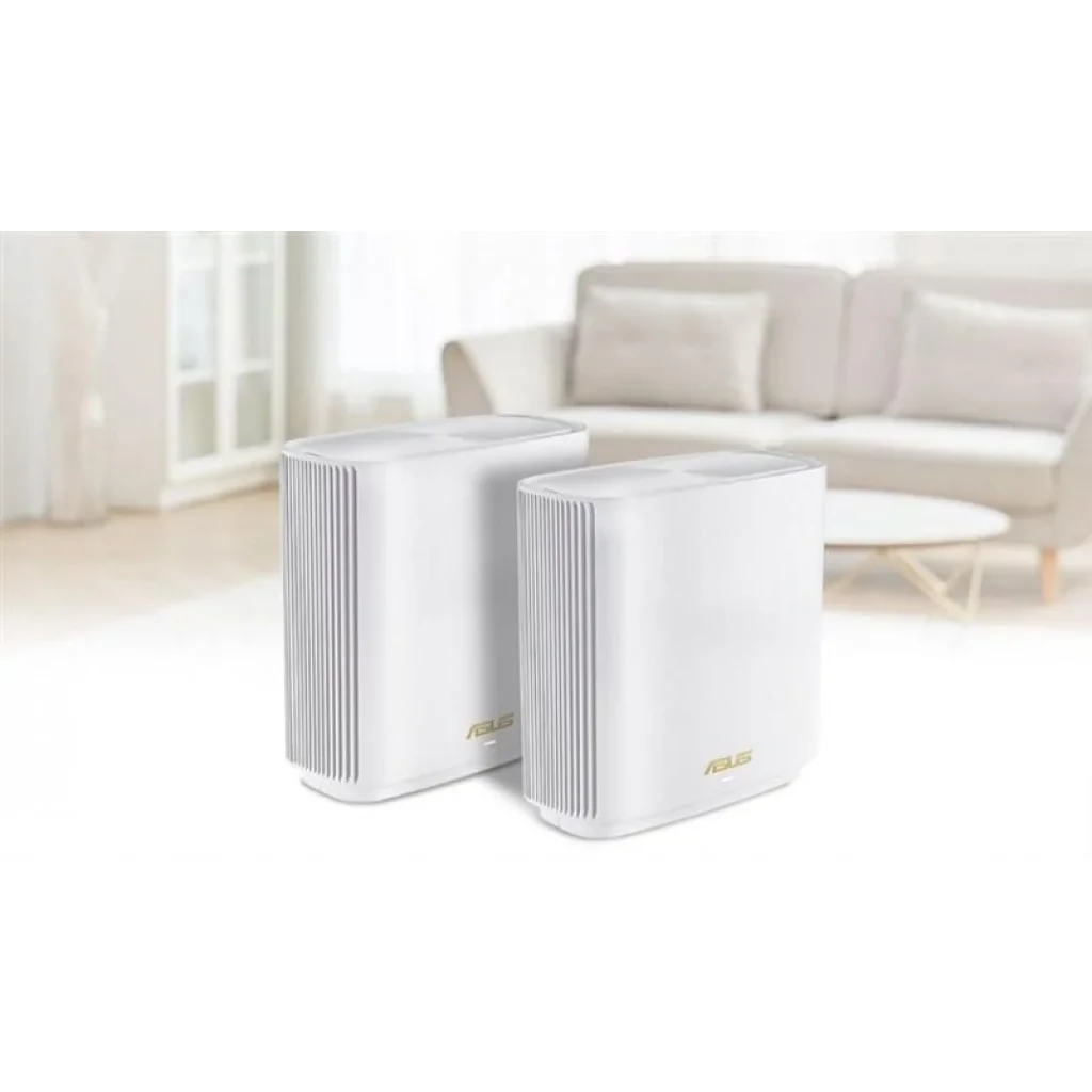 Wi-Fi Mesh система Asus ZenWiFi XT9 White 2pk (90IG0740-MO3B40) (AX7800, 1x2.5GE WAN, 3xGE LAN, 1xUSB 3.2 Gen 1, AiMesh, AiProtection, 6 внутрішніх антен) UA