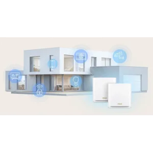 Wi-Fi Mesh система Asus ZenWiFi XT9 White 2pk (90IG0740-MO3B40) (AX7800, 1x2.5GE WAN, 3xGE LAN, 1xUSB 3.2 Gen 1, AiMesh, AiProtection, 6 внутрішніх антен) UA