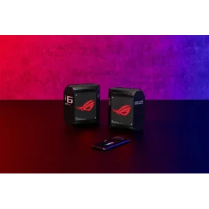 Бездротовий маршрутизатор Asus ROG Rapture Gaming Mesh System GT6 (2PK black) (AX10000, 1x2.5G WAN, 3xGE LAN, 1xUSB 3.2 Gen 1 x 1, 9 внутрішніх антен), GT6(B-2-PK) UA