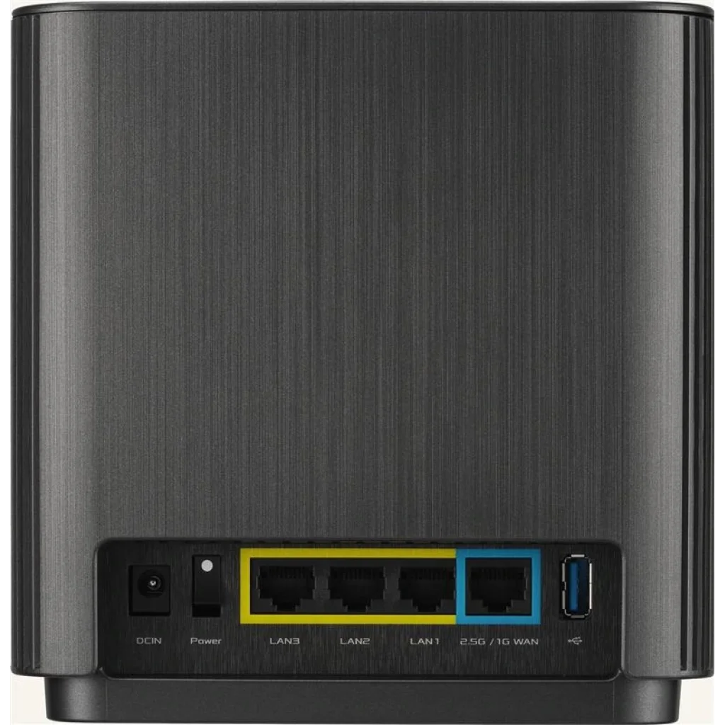 Бездротовий маршрутизатор Asus ZenWiFi XT9 Black 1pk (90IG0740-MO3B50), AX7800, 1x2.5GE WAN, 3x GE LAN, 1xUSB 3.2 Gen 1, AiMesh, AiProtection, 6 внутрішніх антен UA