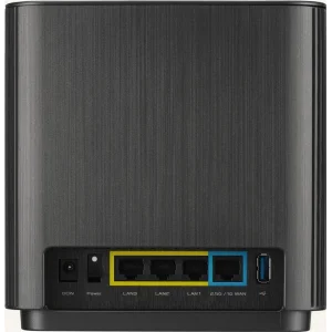 Бездротовий маршрутизатор Asus ZenWiFi XT9 Black 1pk (90IG0740-MO3B50), AX7800, 1x2.5GE WAN, 3x GE LAN, 1xUSB 3.2 Gen 1, AiMesh, AiProtection, 6 внутрішніх антен UA
