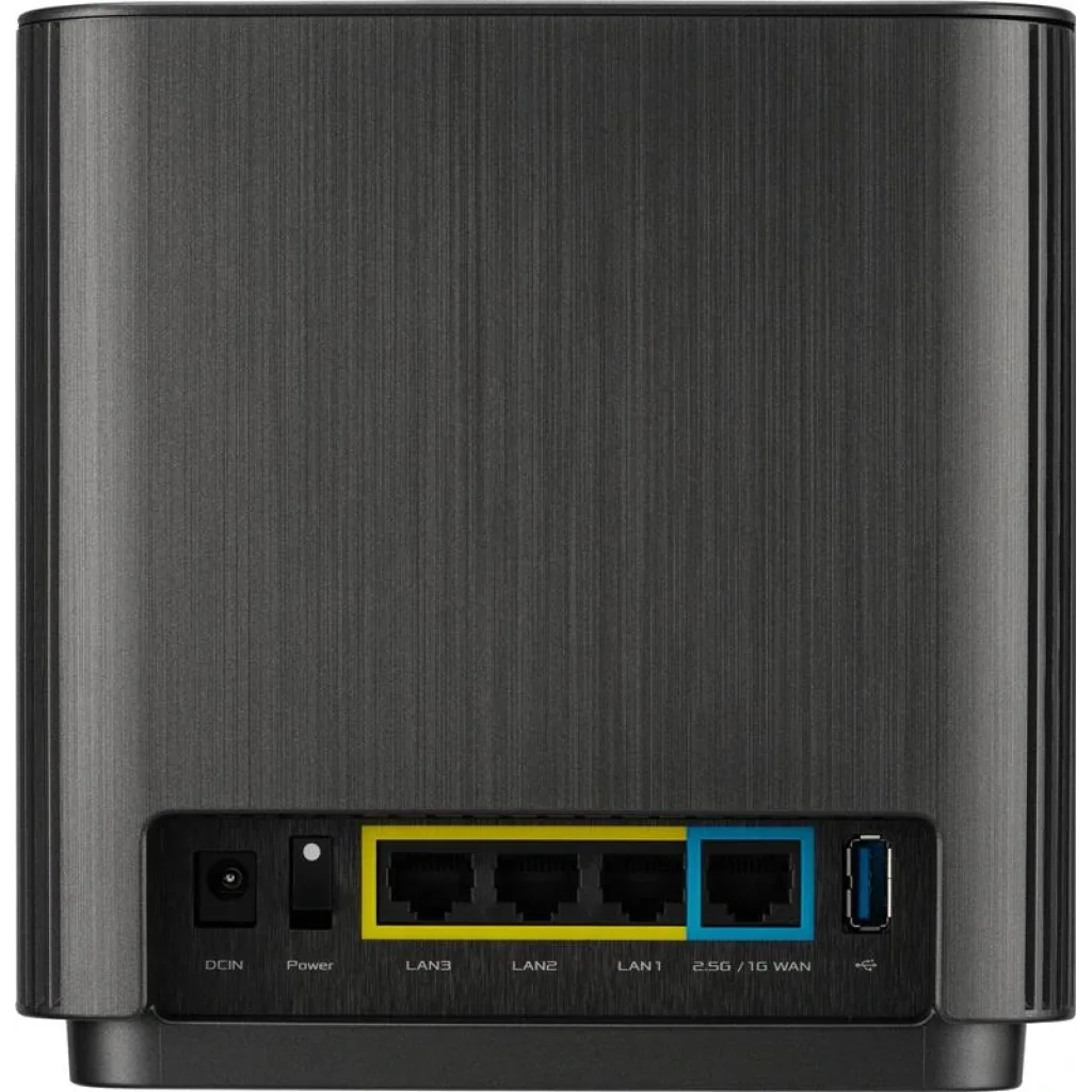 Wi-Fi Mesh система Asus ZenWiFi XT9 Black 2pk (90IG0740-MO3B30) (AX7800, 1x2.5GE WAN, 3xGE LAN, 1xUSB 3.2 Gen 1, AiMesh, AiProtection, 6 внутренних антенн) UA