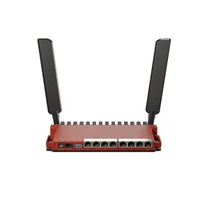 Бездротовий маршрутизатор MikroTik L009UiGS-2HaxD-IN (AX600, WiFi6, 8xGE, 1xSFP, 1xUSB 3.0, підтримка 3G/4G, POE in/out, 2 зовн.антени - 4 dBi) UA