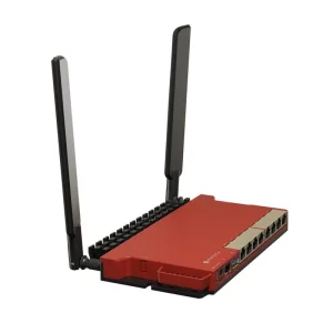 Беспроводной маршрутизатор MikroTik L009UiGS-2HaxD-IN (AX600, WiFi6, 8xGE, 1xSFP, 1xUSB 3.0, поддержка 3G/4G, POE in/out, 2 внеш.антенны - 4 dBi) UA