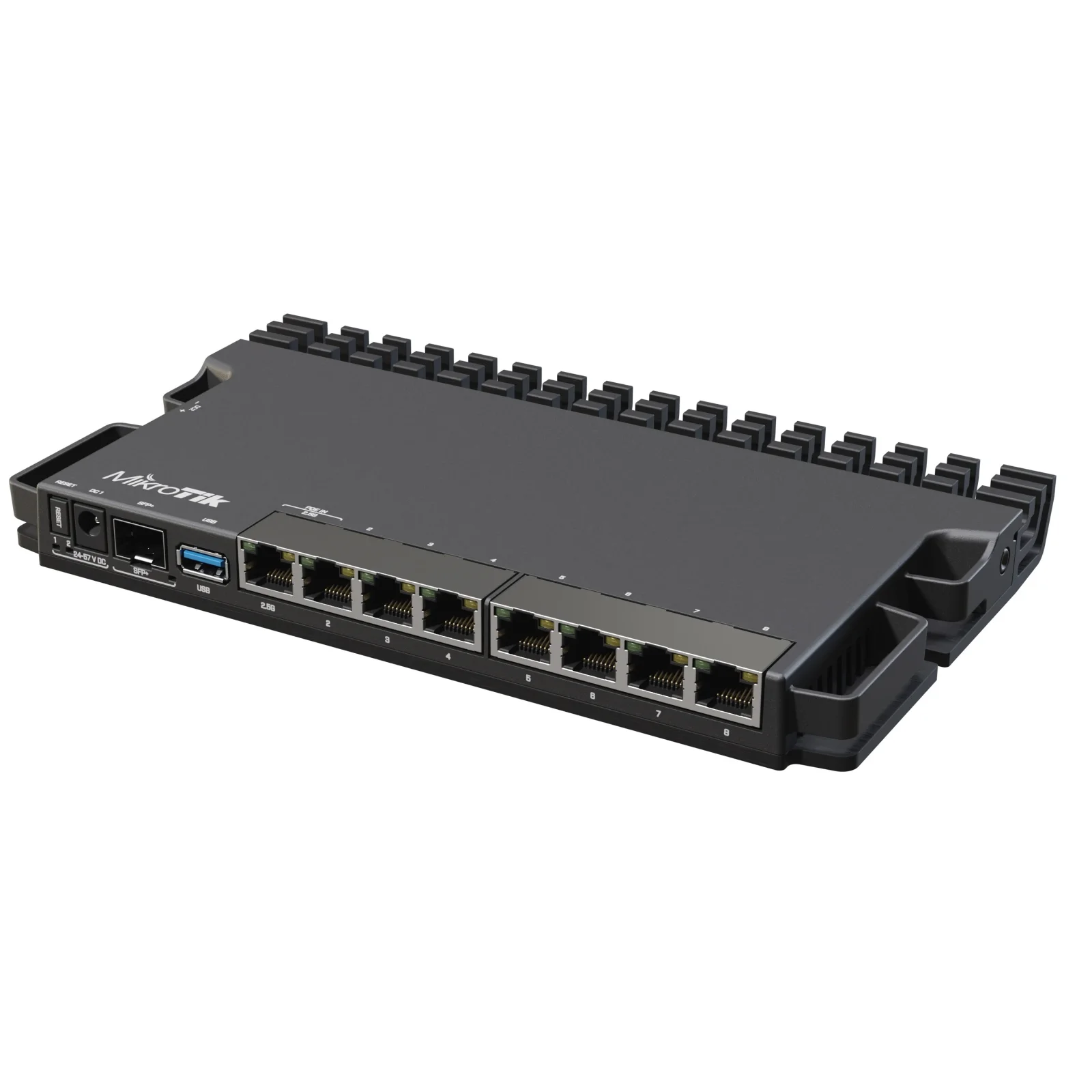 Маршрутизатор MikroTik RB5009UG+S+IN (7x1GE LAN, 1xSFP+, 1x2.5GE LAN, 1xUSB 3.0, PoE in, DC, 2-pin) UA