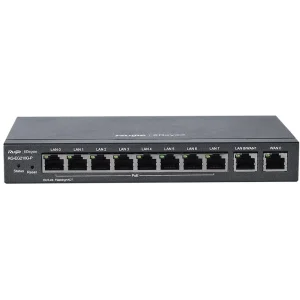 Маршрутизатор Ruijie Reyee RG-EG210G-P (1xGE WAN, 3xGE WAN/PoE+ LAN, 6xGE PoE+ LAN, max PoE 70W, VPN, Ruijie cloud) UA