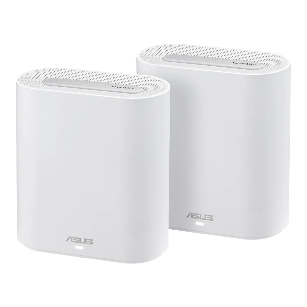Wi-Fi Mesh система Asus ExpertWiFi EBM68 2pk White (90IG07V0-MO3A40) (AX7800, 1x2.5GE WAN, 3xGE LAN, 1xUSB 3.2 Gen 1, 6 внутрішніх антен) UA
