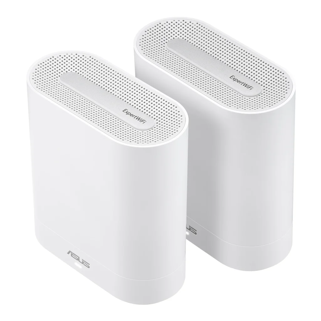 Wi-Fi Mesh система Asus ExpertWiFi EBM68 2pk White (90IG07V0-MO3A40) (AX7800, 1x2.5GE WAN, 3xGE LAN, 1xUSB 3.2 Gen 1, 6 внутрішніх антен) UA
