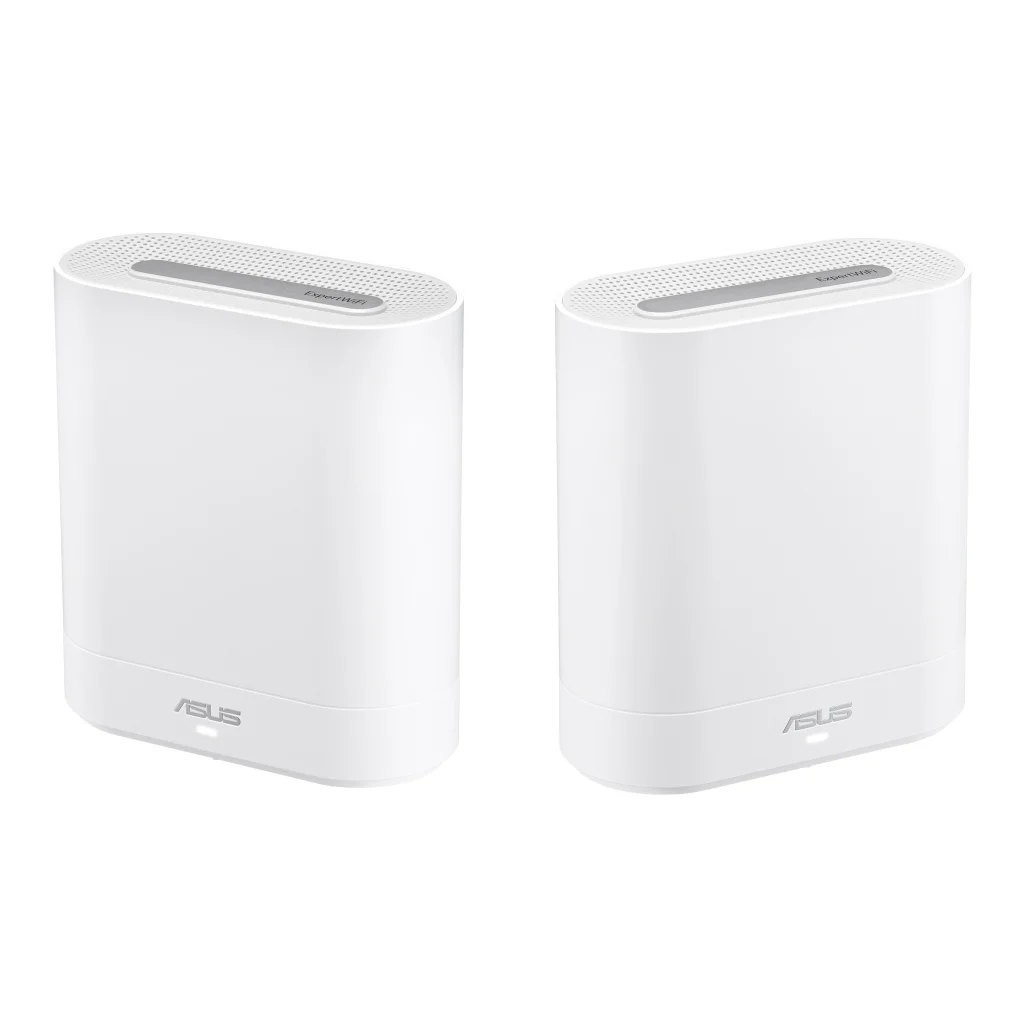 Wi-Fi Mesh система Asus ExpertWiFi EBM68 2pk White (90IG07V0-MO3A40) (AX7800, 1x2.5GE WAN, 3xGE LAN, 1xUSB 3.2 Gen 1, 6 внутрішніх антен) UA