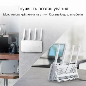 Бездротовий маршрутизатор Asus ExpertWiFi EBR63 (90IG0870-MO3C00) (AX3000, 1xGE WAN, 4xGE LAN, 1xUSB 3.2 Gen 1, 1xUSB2.0, 4 зовнішні антени) UA