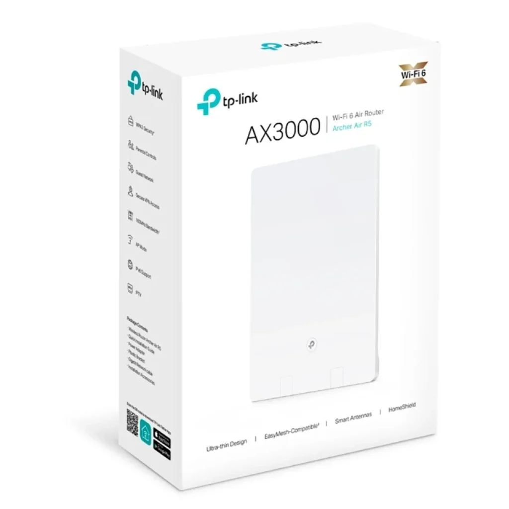 Беспроводной маршрутизатор TP-Link Archer Air R5 (AX3000, 1xGE WAN, 1xGE LAN, EasyMesh) UA