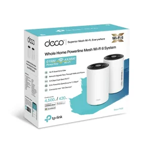 WiFi Mesh система TP-Link Deco PX50(2-pack) (AX3000, 3xGE WAN/LAN, MU-MIMO, Powerline), DECO-PX50-2-PACK UA