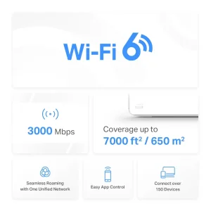 WiFi Mesh система Mercusys Halo H80X 3-pack, HALO-H80X-3-PACK UA