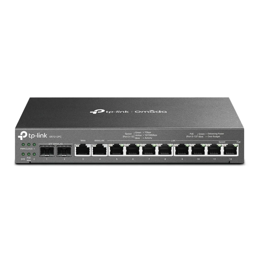 Маршрутизатор TP-Link ER7212PC (8xGE LAN, 1xWAN, 1xWAN/LAN, 2xSFP WAN/LAN) UA