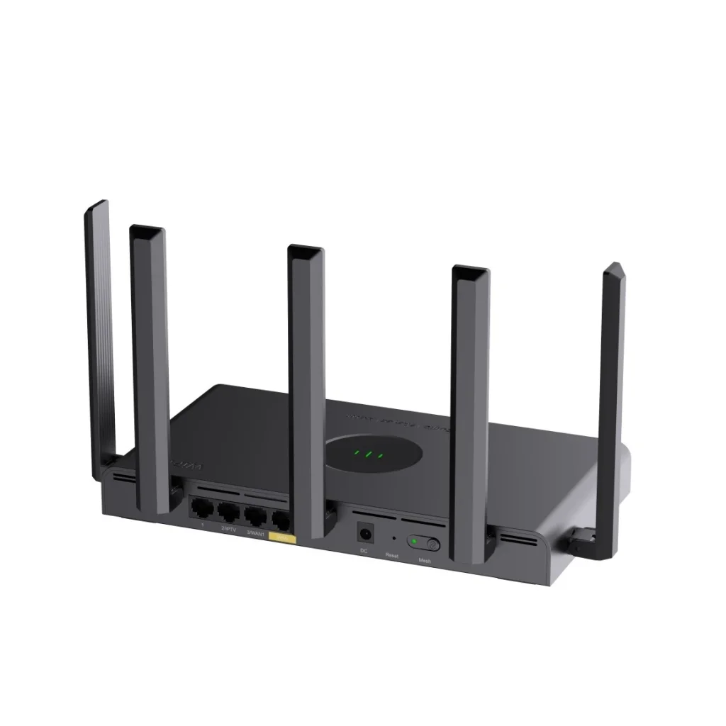 Бездротовий маршрутизатор Ruijie Reyee RG-EW3000GX PRO (AX3000, WiFi6, 1xGE WAN, 1xGE WAN/LAN, 2xGE LAN, MU-MIMO 2x2, Ruijie Cloud/App, Reyee MESH, 5x зовнішніх антен) UA