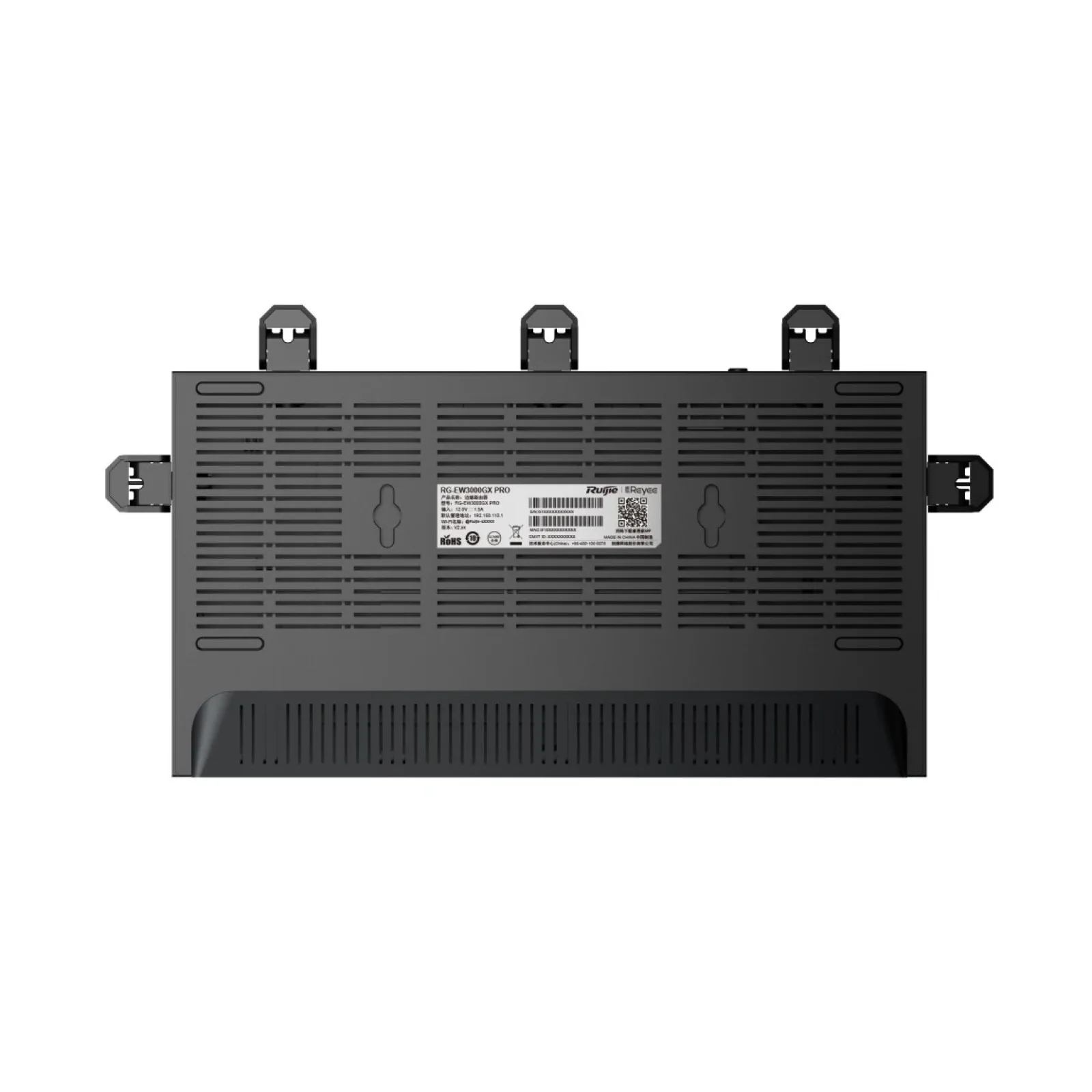 Беспроводной маршрутизатор Ruijie Reyee RG-EW3000GX PRO (AX3000, WiFi6, 1xGE WAN, 1xGE WAN/LAN, 2xGE LAN, MU-MIMO 2x2, Ruijie Cloud/App, Reyee MESH, 5x внешних антенн) UA
