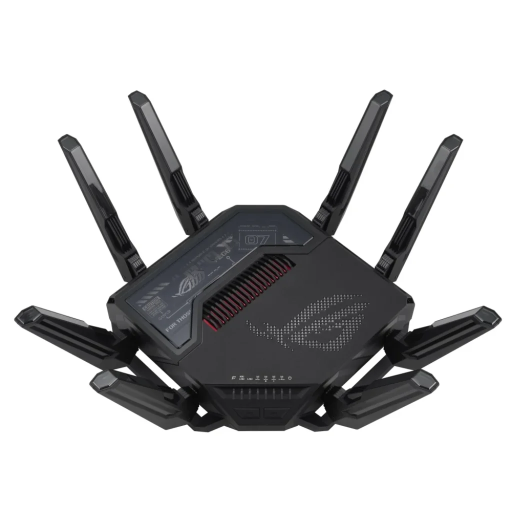 Бездротовий маршрутизатор Asus ROG Rapture GT-BE98 (Wi-Fi 7, 1x10GE WAN/LAN, 1x2.5 GE WAN/LAN, 1x10GE LAN, 3x2,5GE LAN, 1xGE LAN, 1xUSB3.2, 1XUSB2.0), 90IG08F0-MO9A0V UA