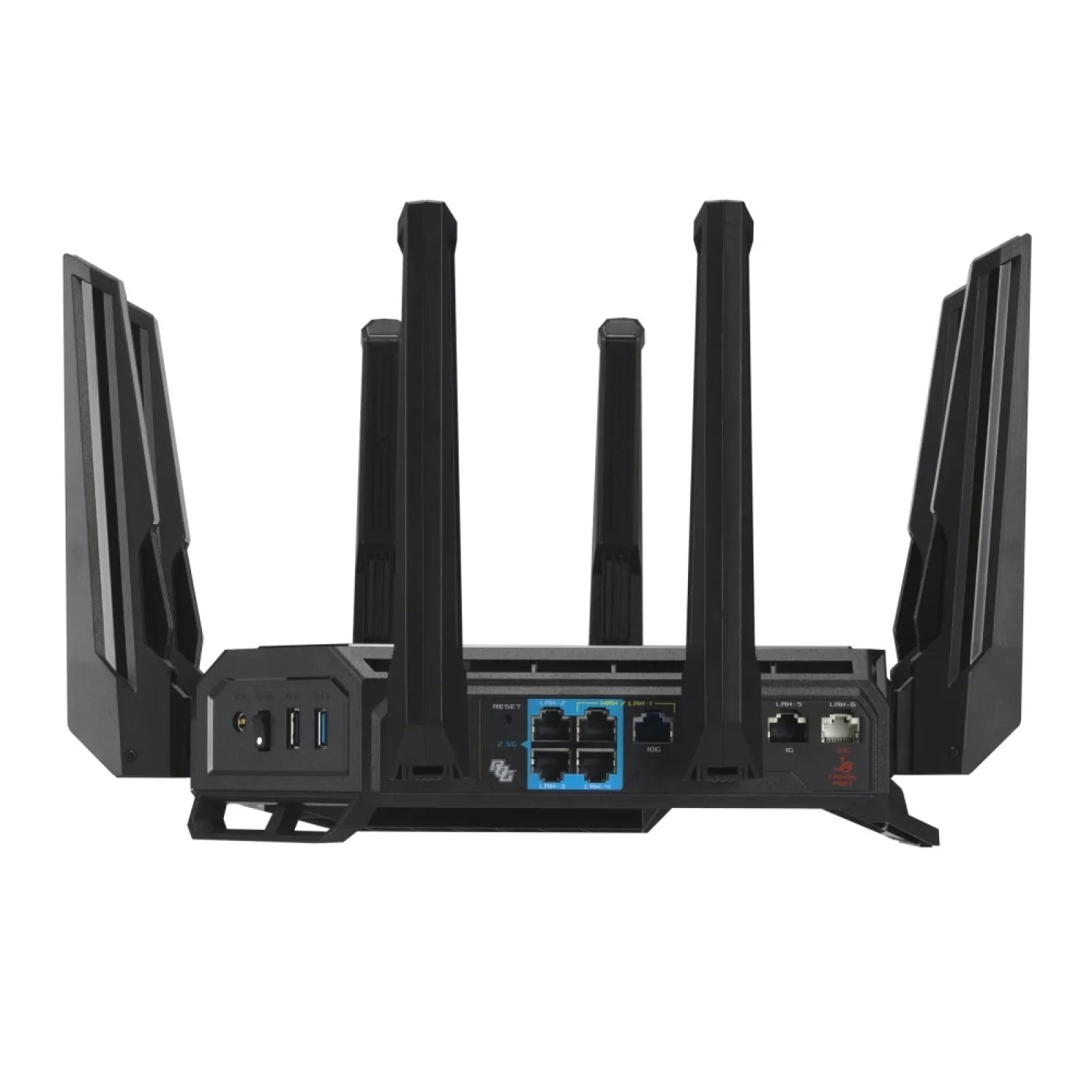 Бездротовий маршрутизатор Asus ROG Rapture GT-BE98 (Wi-Fi 7, 1x10GE WAN/LAN, 1x2.5 GE WAN/LAN, 1x10GE LAN, 3x2,5GE LAN, 1xGE LAN, 1xUSB3.2, 1XUSB2.0), 90IG08F0-MO9A0V UA