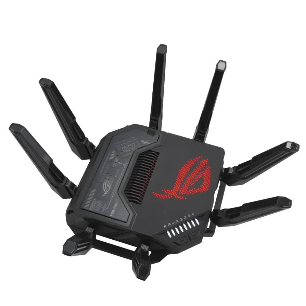 Бездротовий маршрутизатор Asus ROG Rapture GT-BE98 (Wi-Fi 7, 1x10GE WAN/LAN, 1x2.5 GE WAN/LAN, 1x10GE LAN, 3x2,5GE LAN, 1xGE LAN, 1xUSB3.2, 1XUSB2.0), 90IG08F0-MO9A0V UA