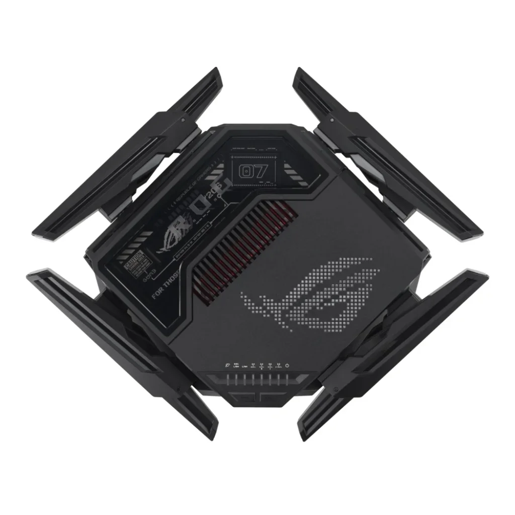 Бездротовий маршрутизатор Asus ROG Rapture GT-BE98 (Wi-Fi 7, 1x10GE WAN/LAN, 1x2.5 GE WAN/LAN, 1x10GE LAN, 3x2,5GE LAN, 1xGE LAN, 1xUSB3.2, 1XUSB2.0), 90IG08F0-MO9A0V UA