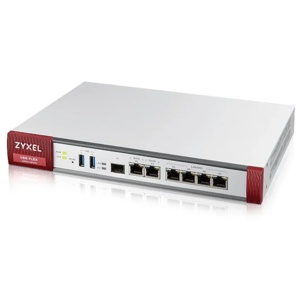 Міжмережевий екран ZYXEL ZyWALL USG FLEX 200 (USGFLEX200-EU0101F) (2xGE WAN, 4xGE LAN/DMZ, 2xUSB3.0, 1xSFP, AP Controller (8/40)) UA