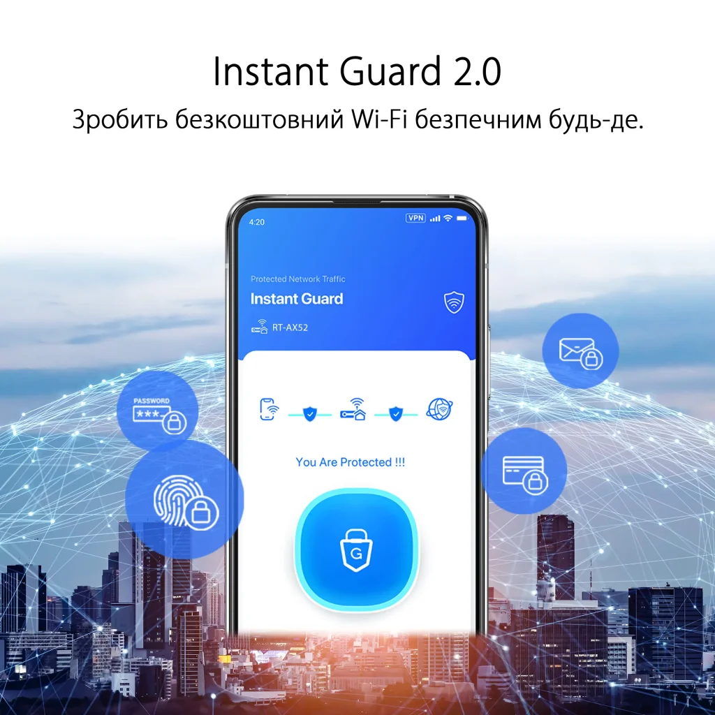 Бездротовий маршрутизатор Asus RT-AX52 (90IG08T0-MO3H00) UA