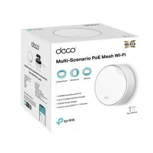 WiFi Mesh система TP-Link Deco X50 PoE (1-pack) (AX3000, 1xGE WAN/LAN,1x2.5GE WAN/LAN, MU-MIMO, OFDMA, 4 антени), DECO-X50-POE-1-PACK UA
