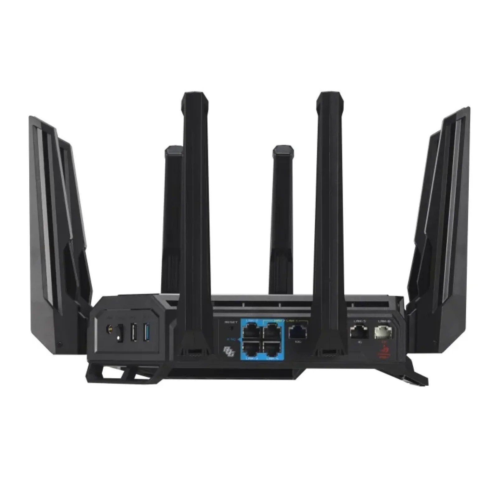 Бездротовий маршрутизатор Asus ROG Rapture GT-BE19000 (90IG0850-MO9A0V) (WiFi7, BE19000, 2.4G-4x4, 5G-4x4, 6G-4x4 1x10GE WAN, 1x2.5GE WAN, 1x10GE LAN, 3x2.5GE LAN, 1xGE LAN, 1xUSB3.2, 1xUSB 2.0, AiMesh) UA