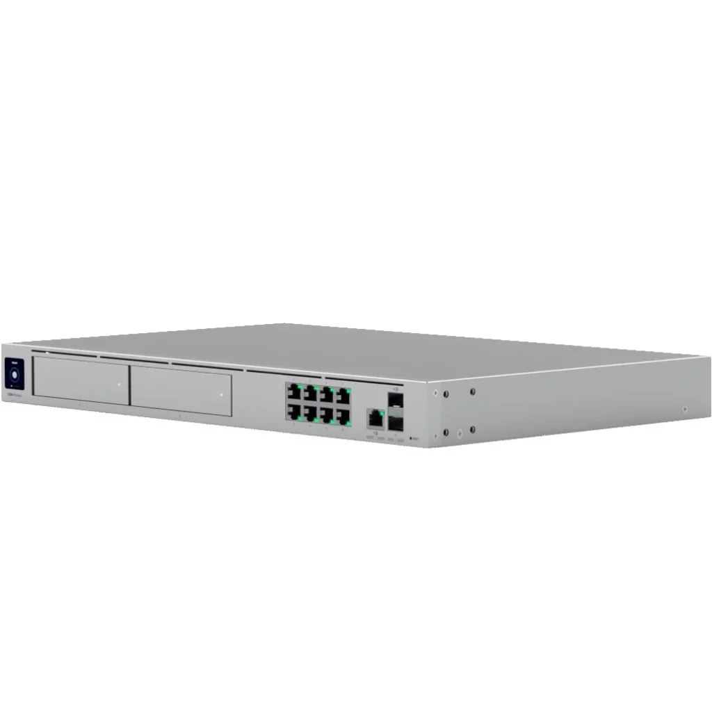 Маршрутизатор Ubiquiti UniFi Dream Machine Pro Max (UDM-PRO-MAX) (NVR+Cloud Key+Switch) (Dual WAN:1xSFP+, 1x2.5G WAN, 1xSFP+ LAN, 8xGE LAN, 128Gb SSD, BT, 1U rack mount) UA