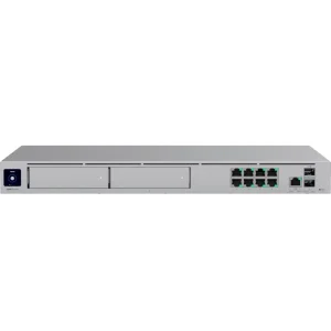 Маршрутизатор Ubiquiti UniFi Dream Machine Pro Max (UDM-PRO-MAX) (NVR+Cloud Key+Switch) (Dual WAN:1xSFP+, 1x2.5G WAN, 1xSFP+ LAN, 8xGE LAN, 128Gb SSD, BT, 1U rack mount) UA
