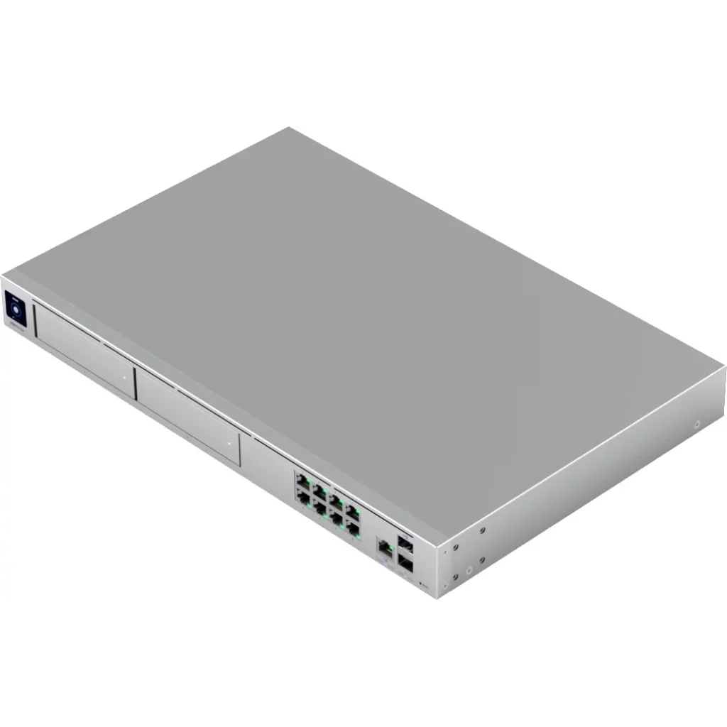 Маршрутизатор Ubiquiti UniFi Dream Machine Pro Max (UDM-PRO-MAX) (NVR+Cloud Key+Switch) (Dual WAN:1xSFP+, 1x2.5G WAN, 1xSFP+ LAN, 8xGE LAN, 128Gb SSD, BT, 1U rack mount) UA