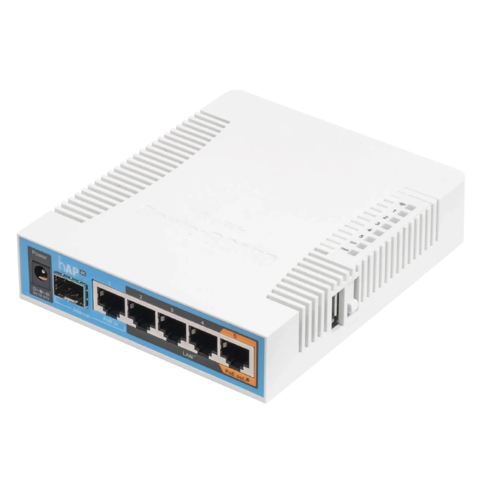Бездротовий маршрутизатор Mikrotik hAP AC RB962UiGS-5HacT2HnT (AC, 720MHz/128Mb, 5x10/100/1000 Ethernet ports, 1xSFP, 2,5 dBi) UA