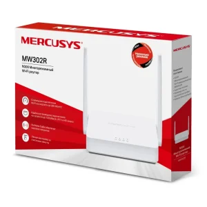 Бездротовий маршрутизатор Mercusys MW302R (AC300, 1хFE WAN, 2хFE LAN, 2 зовнішні антени 5dbi) UA