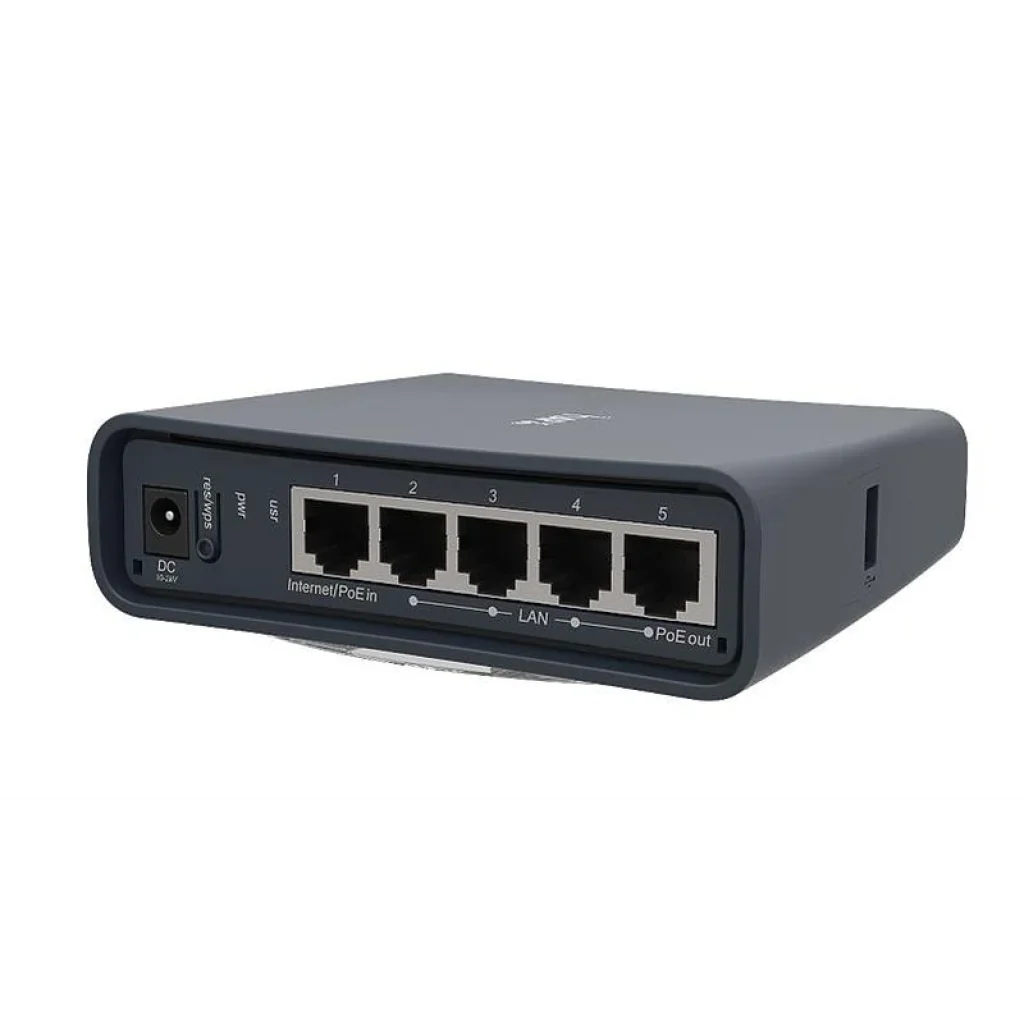 Беспроводной маршрутизатор Mikrotik hAP AC Lite RB952Ui-5ac2nD-TC (AC, 650MHz/64Mb, 5xFE, 2 dBi, Tower Case) UA