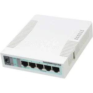 Беспроводной маршрутизатор MikroTik RB951G-2HnD (N300, 600MHz/128Mb, 5хGE, 1хUSB, 1000mW, PoE in, антена 2,5 дБи) UA