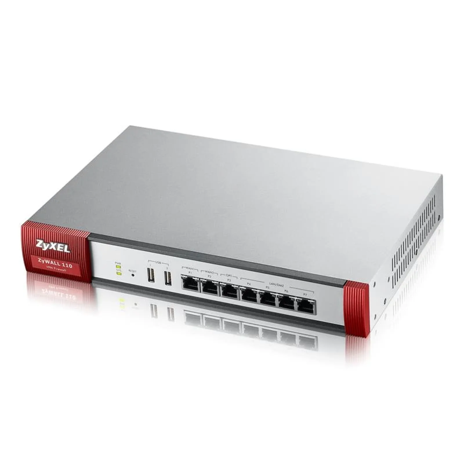 Міжмережевий екран Zyxel ZyWALL 110 (ZYWALL110-EU0101F) (2xGE WAN, 4xGE LAN/DMZ, 1xSFP, Device HA Pro, 2xUSB3.0, AP Controller (2/34)) UA