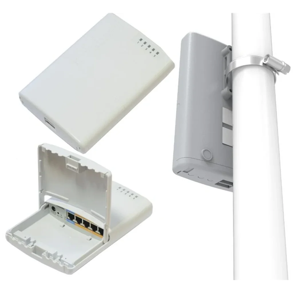 Маршрутизатор MikroTik PowerBox (RB750P-PBr2) (650MHz/64Mb, 5х100Мбит, PoE out, outdoor) UA
