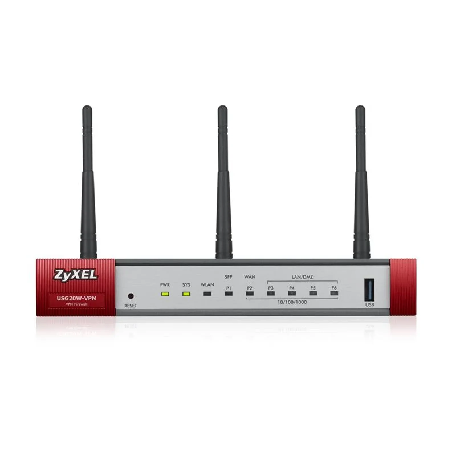 Міжмережевий екран ZYXEL USG20W-VPN (USG20W-VPN-EU0101F) (AC1300/N450, 1xGE WAN, 4xGE LAN/DMZ, 1xSFP, 1xConsole, 1xUSB) UA