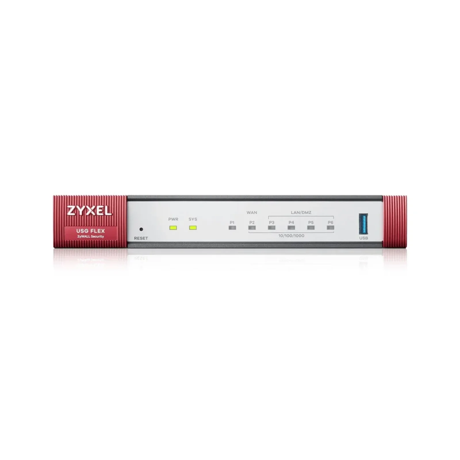 Міжмережевий екран ZYXEL USG FLEX 100 (USGFLEX100-EU0111F) (1xGE WAN, 4xGE LAN/DMZ, 1хUSB3.0, AP Controller (8/24), управління 24 AP) UA
