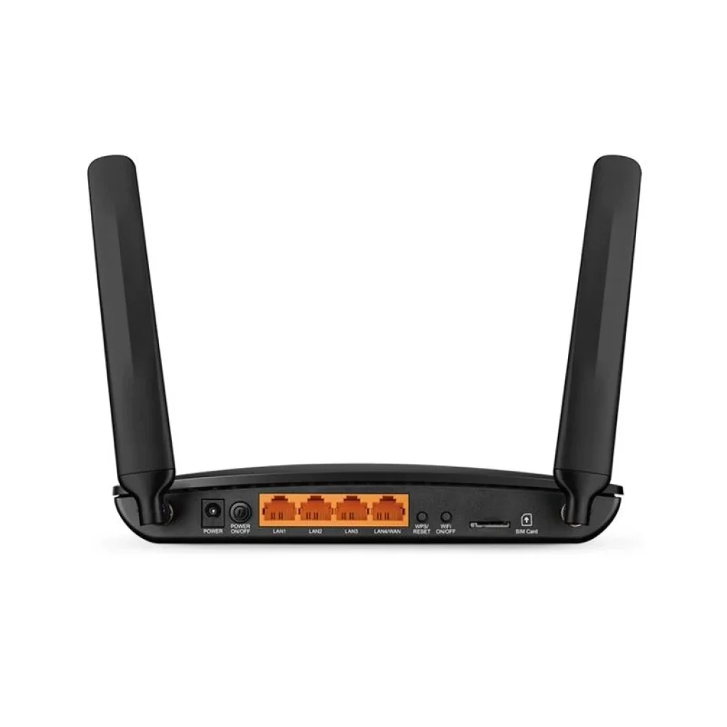 Бездротовий маршрутизатор TP-LINK Archer MR150 (N300, 1xFE LAN/WAN, 3xFE LAN, 1xSimCardSlot, 2 зовнішні антени LTE), TL-MR150 UA