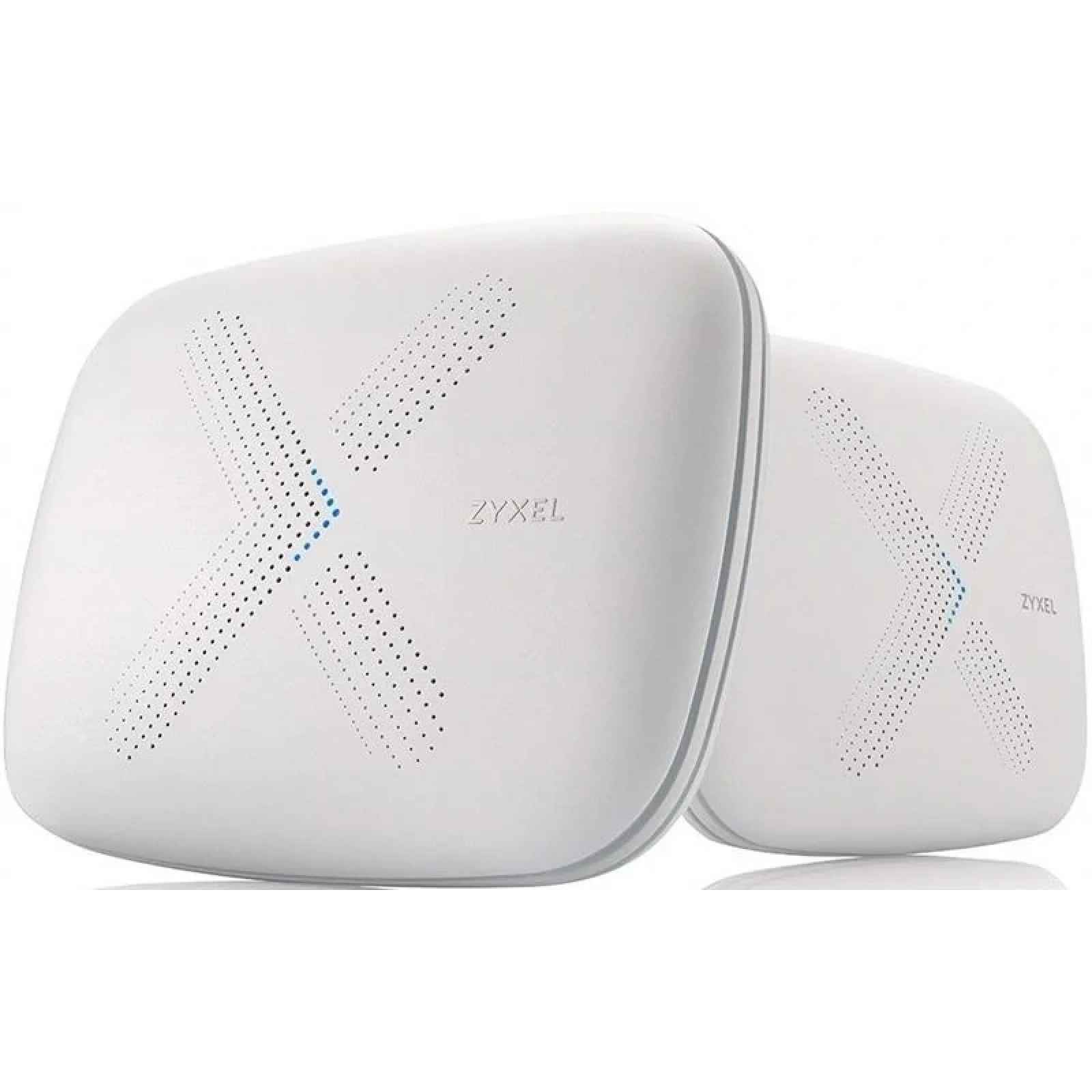Комплект з двох Mesh Wi-Fi маршрутизаторів ZYXEL Multy Plus (WSQ60-EU0201F) (AC3000, 3xGE LAN, 1хGE WAN, Tri-band, 1xUSB, 9 антен, Captive Portail, 1 год подписки AiShield) UA