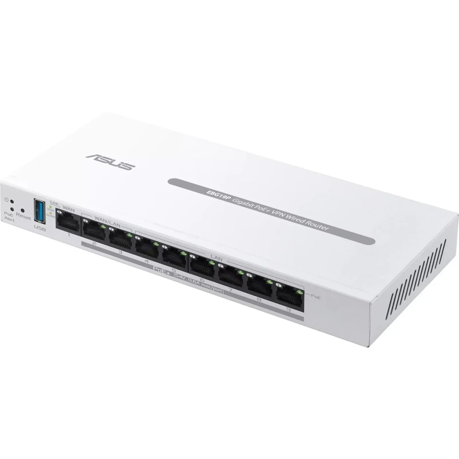 Маршрутизатор Asus ExpertWiFi EBG19P (90IG08C0-MO3B00) (1xGE WAN, 2xGE WAN/LAN PoE+, 6xGE LAN PoE+, Broadcom, 1xUSB 3.2, max PoE 110W, контролер AiMesh, BT) UA