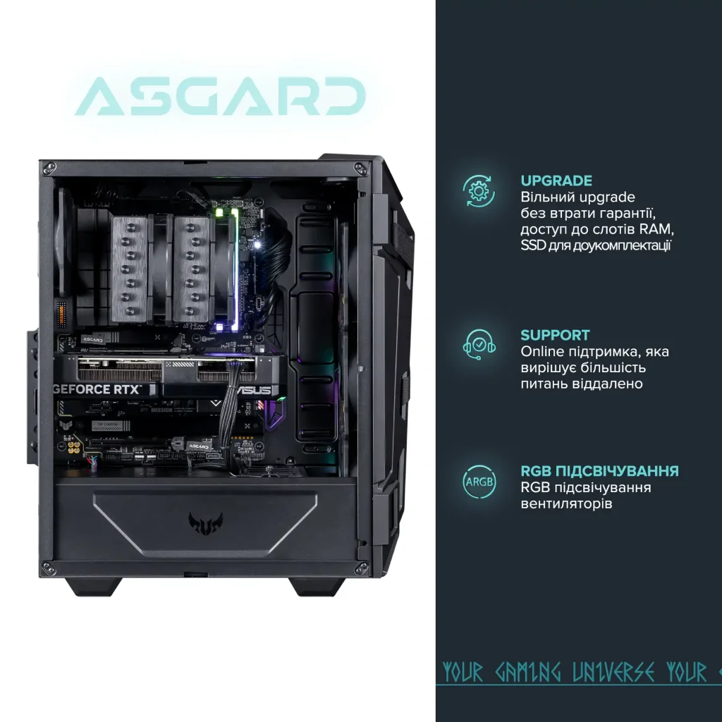 Персональний комп'ютер ASGARD TUF (I147F.64.S10.46T.5046W) UA