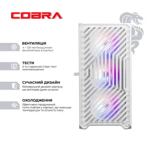 Ігровий комп`ютер COBRA GO RTX 5060 / Ryzen 5 5500 / RAM 32GB / SSD 1TB (R5G26502) UA