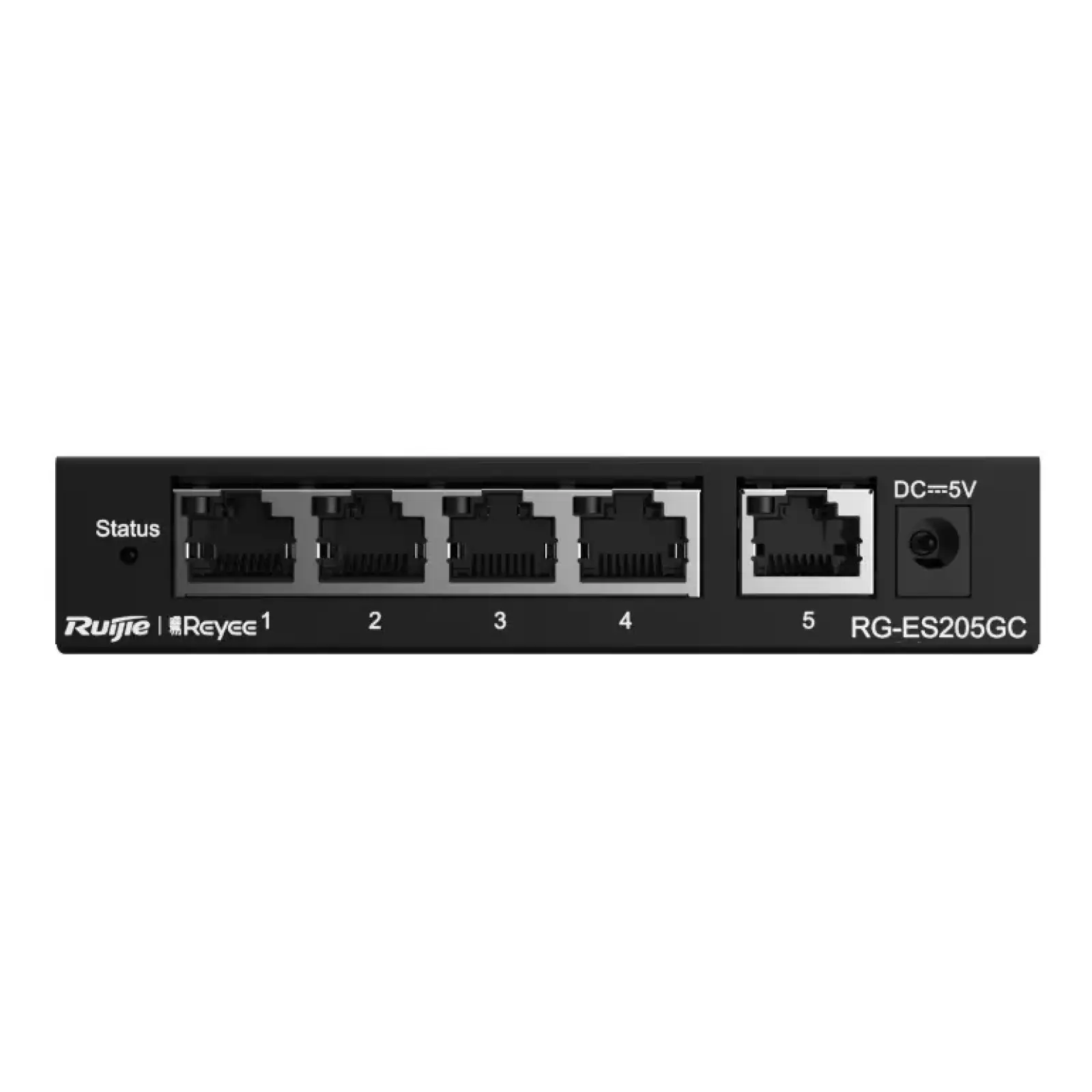 Коммутатор Ruijie Reyee RG-ES205GC (4xGE, 1xGE Uplink, CCTV, Cloud Managed, L2, настольный, бесшумный, металл) UA