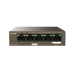 Коммутатор Tenda TEG1105PD (4xGE PoE, PoE max 30W, 1xGE PoE IN) UA