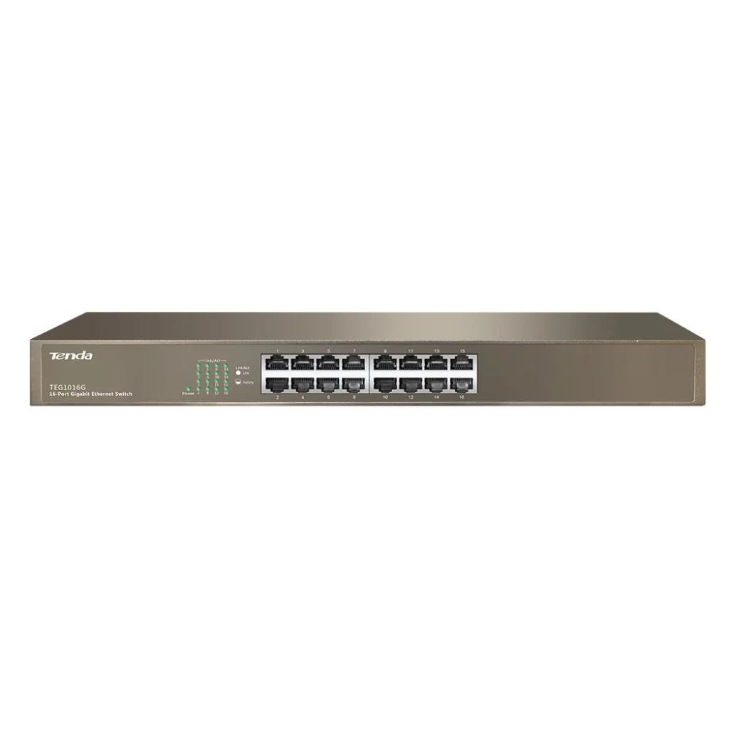 Коммутатор Tenda TEG1016G 16port 10/100/1000/BaseT rackmount UA